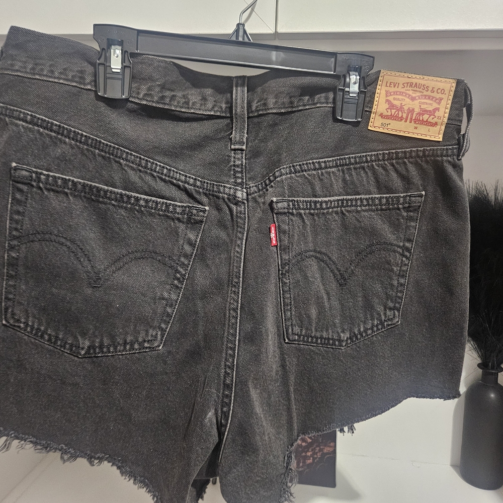 Levi's Women's Dark Gray Jean Shorts